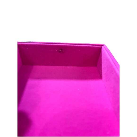 Lilly Pulitzer Small Trinket Jewelry Box Floral Tropical Lined Hot Pink - Picture 8 of 8